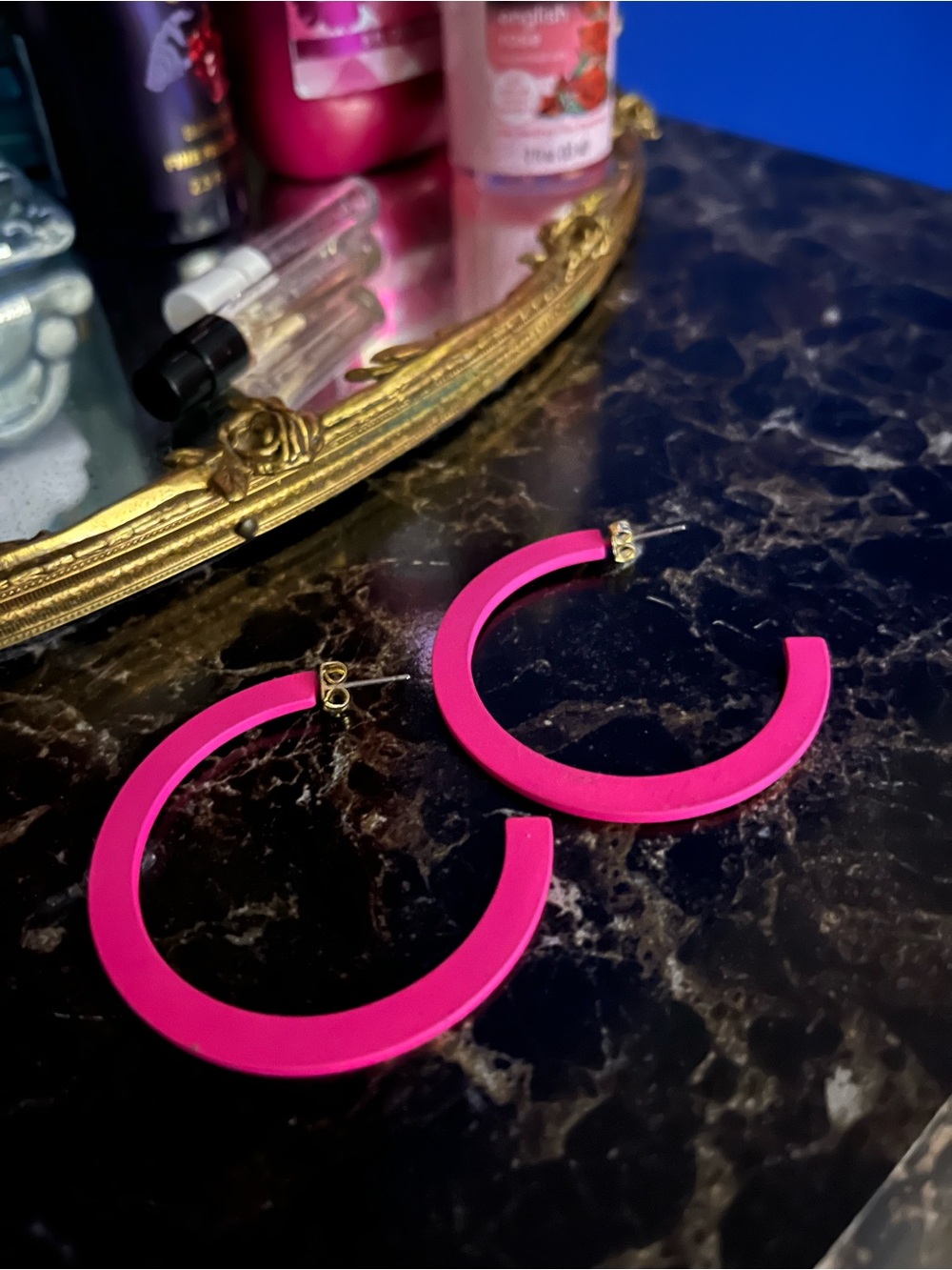 Bold Hot Pink Open Hoop Earrings- Kendra Scott